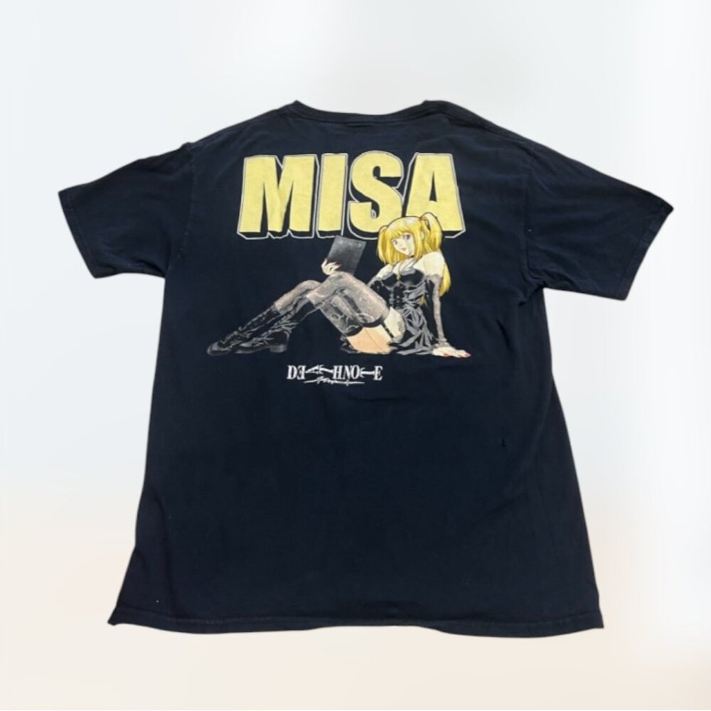 Rare Anime Death Note Black Tee Shirt Misa Men's Size M 100% Cotton